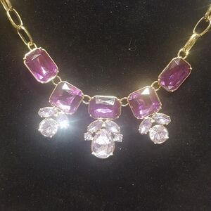 Goldtone Fashion Crystal Necklace